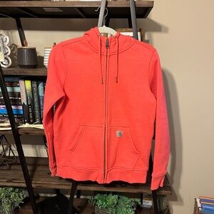 Women’s Carhartt Full Zip Hoodie Size S Coral